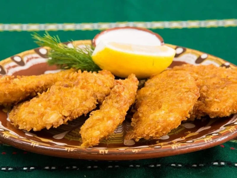 Pechugas de pollo adobadas y crujiente