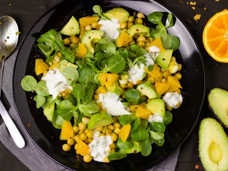 Ensalada de garbanzos con naranja
