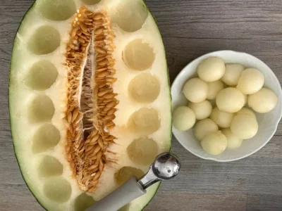 Sopa helada de melón con jamón
