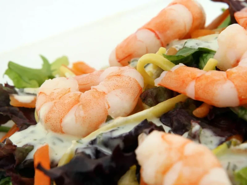 Ensalada con gambas