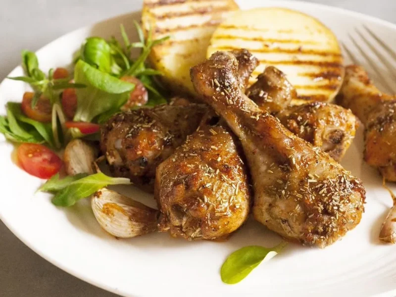 Muslos de pollo al ajillo