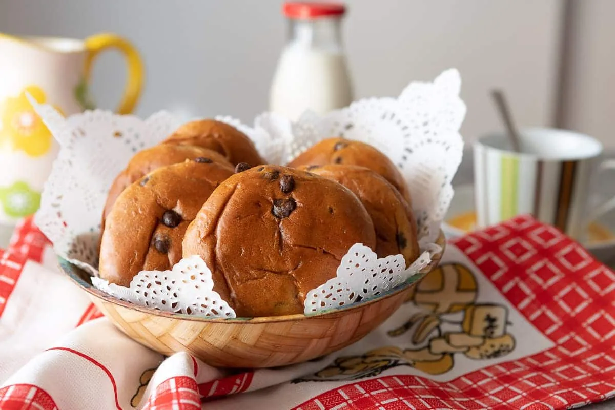 Bollitos con chocolate