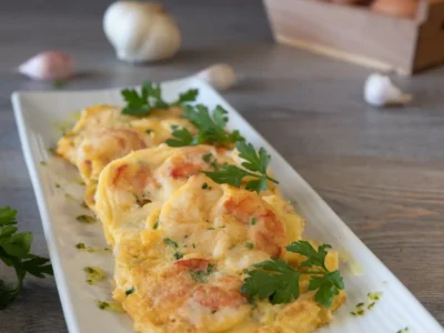 Tapas de tortillas con gambas