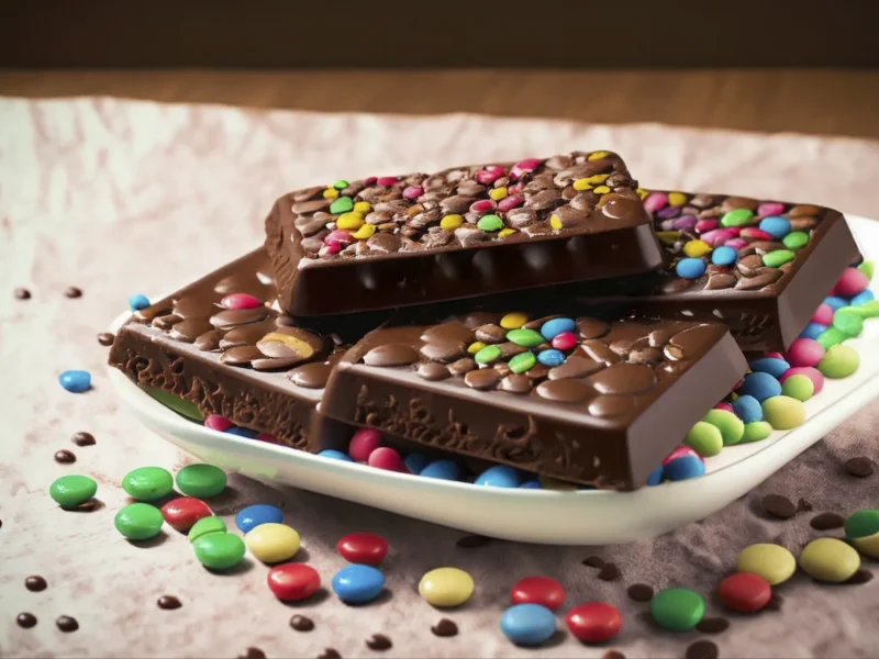 Turrón de chocolate con lacasitos