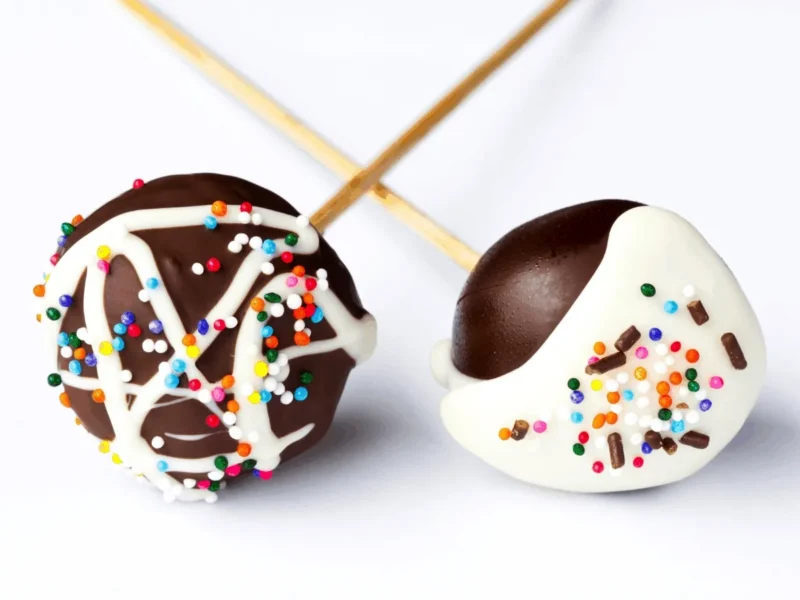 Chupa-chups helado con chocolate