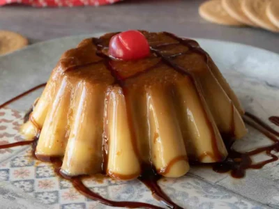 Flan rápido de galletas