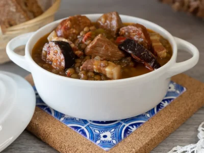Lentejas con morcilla y chorizo