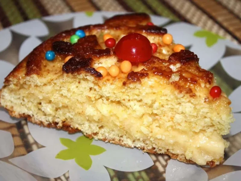 Tarta de mandarina con crema de queso