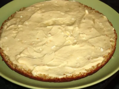 Tarta de mandarina con crema de queso