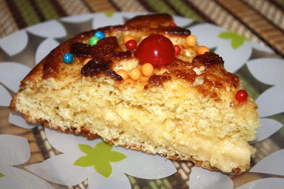 Tarta de mandarina con crema de queso