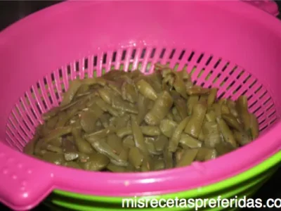 Tortilla de Judías verdes con cebolla